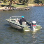 Dad at the helm of Finn's rig